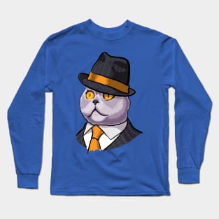 Cat Gangster Long Sleeve T-Shirt